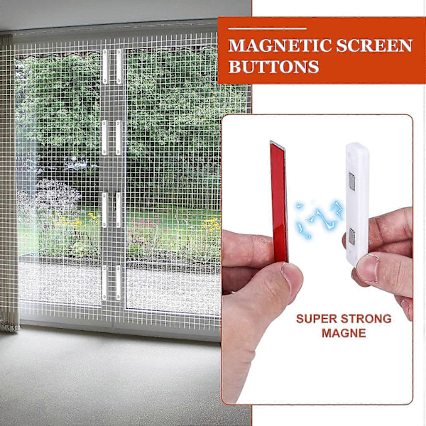 Sæt med 12 - Hvide vinduesnet magneter [DB]