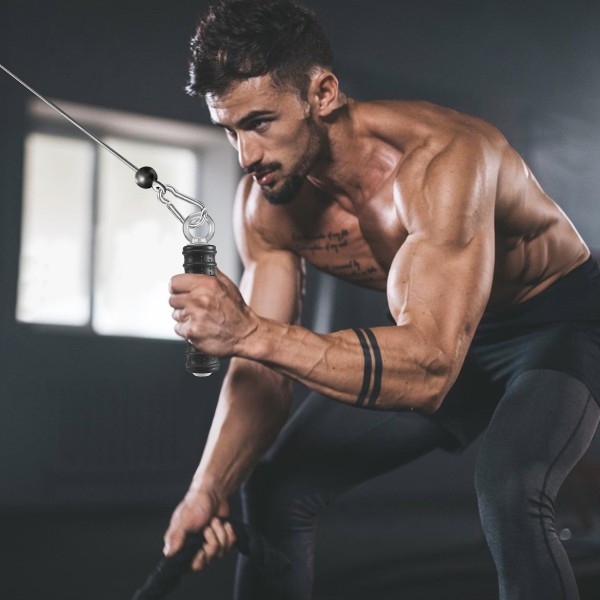 1 stk Push Down Enkelt Gym Håndtak Triceps Styrke Pull Up Håndgrep For Kabel Maskinfeste Arm Treningsutstyr