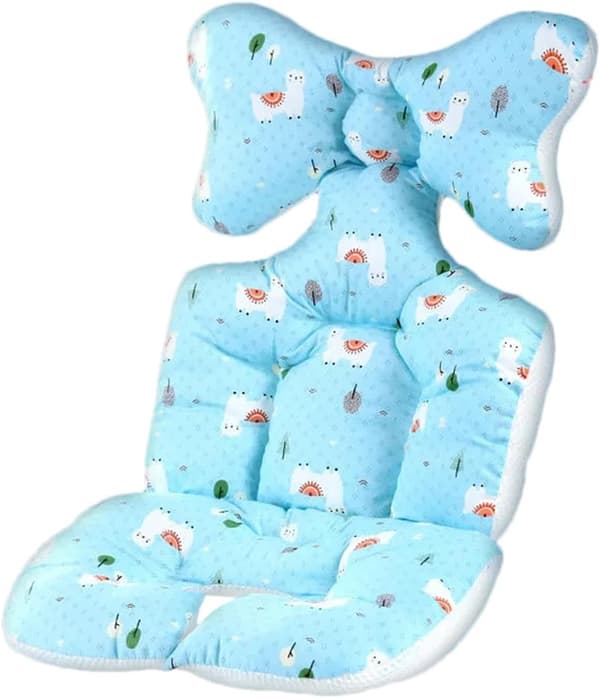 Barnvagnsdyna - Bilbarnstol | Andningsbar sittdyna för barnvagnar och barnstolar Alpaca Blue