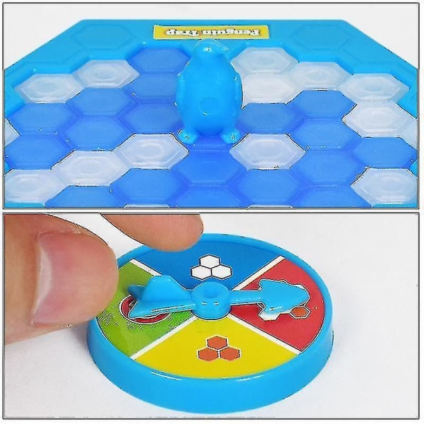Interactive Game Break Ice Block, Hammer Penguin Trap Toy -gt [DB] blue