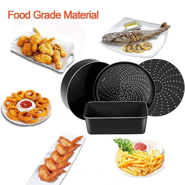 Db Bakset för Ninja Foodi 6.5, 8Qt, tillbehörskruka, nonstick bakformset med multipanna, Crisper P black