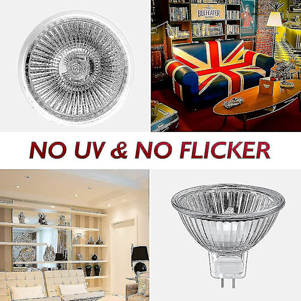 Mr16 Halogenlampor 35W Dimbara, Lmell 12V GU5.3 Halogen Spotlight Lampor 2-stiftssockel Present [DB]