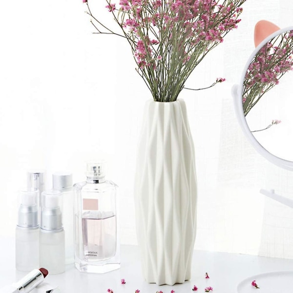 Blomstervaser Dekorativ Moderne Blomstervase For Hjem Stue Midtpunkt Bord Bryllupsdekorasjon Hvit