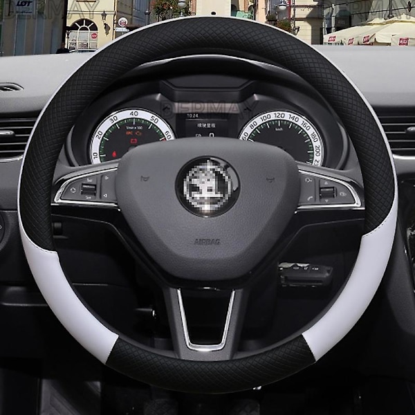 Läderrattöverdrag för Skoda Fabia 1 2 3 I II III - Halkskyddande, Bilinredning {Db} Brown