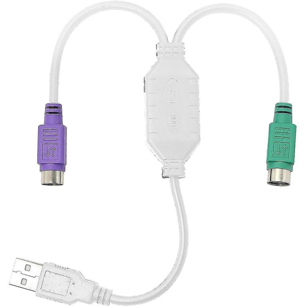 Usb-kabeladapter för tangentbord och mus, inbyggd USB-styrenhet och kompatibel med PS2-port på KVM-switch