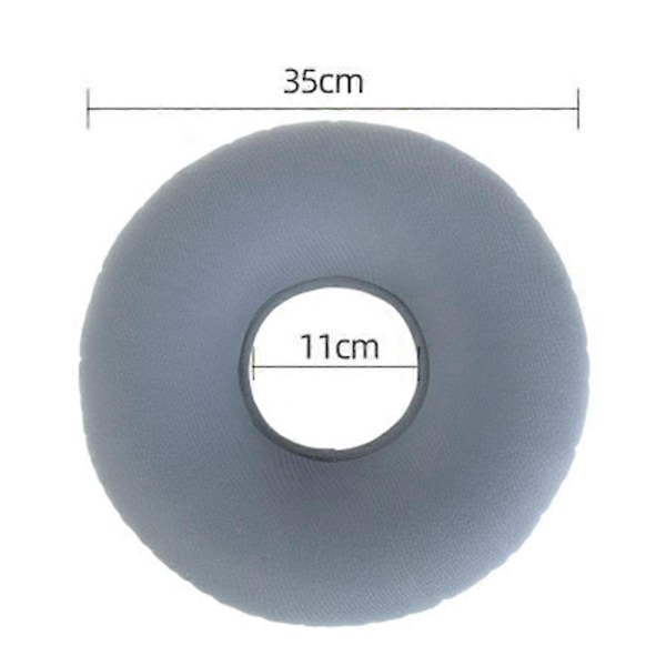 Grå 15 tommer Oppustelig Donut Ring Pude med Pumpe, Hæmoride Siddepude, Haleben Smerter, til Kørestole - Brug i Hjemmet, Bilen, Kontoret [DB] Gray