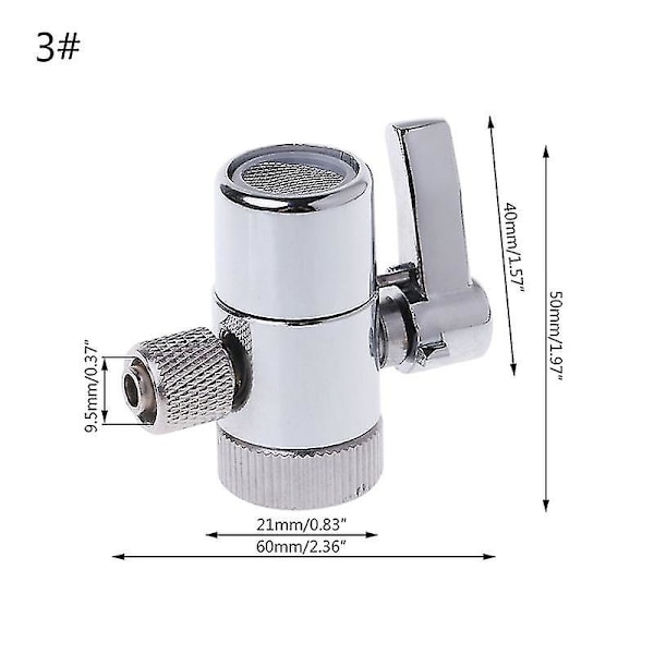 Veden suodatinhanan ohjausventtiili RO-järjestelmälle 1/4\" 2.5/8\" 3/8\" putkiyhteys -mxbc [DB] 3