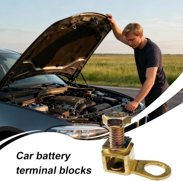 Batteripoler med hög ledningsförmåga, kopparkabelskor, bärbart biltillbehör, elegant dekorativt element (DB)