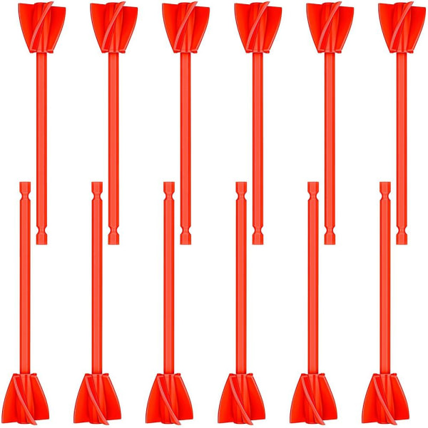 12 st Epoxyblandare Fäste för Borr Helix Färgblandare Återanvändbar Hartsblandare Färgrörare Dr [DB] Red