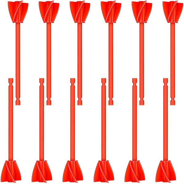 12 stykker epoksymiksertilbehør for drill Helix malingsmikser Gjenbrukbar harpiksmikser malingsrørere Dr [DB] Red