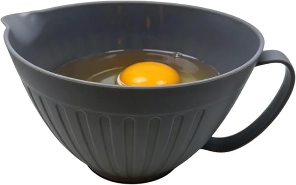 Miksboller for baking | Sklisikker multifunksjonell målekopp, eggeblandebolle - for baking, matlaging, servering av suppe, kake, egg, sjokolade, saus Wa[DB] Gray