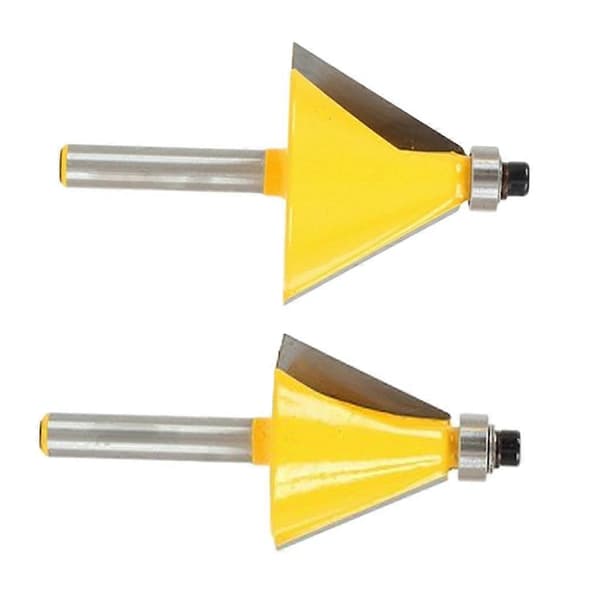 2-pack 15 Grader & 30 Grader Fasformningsfräs - 1/4\" Skaft [db]