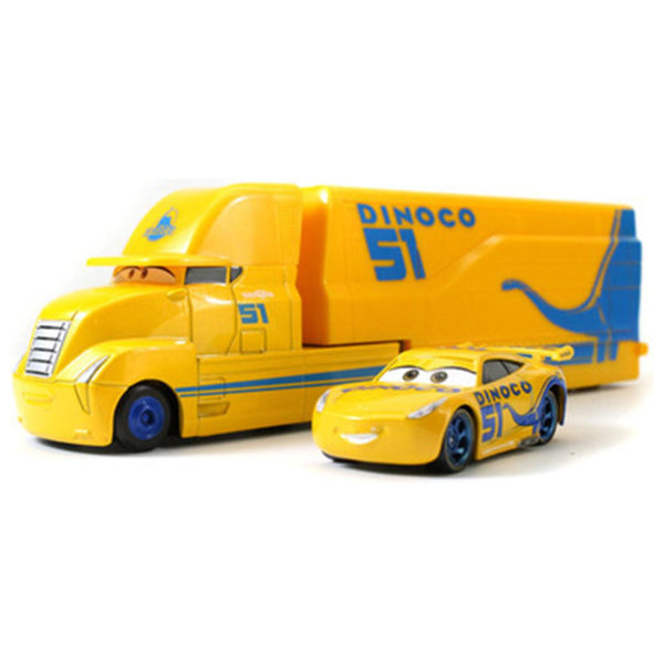 Autot 2 3 Movie Mack Truck Uncle Diecast Vehicle Lelu lapsille Gift db Yellow