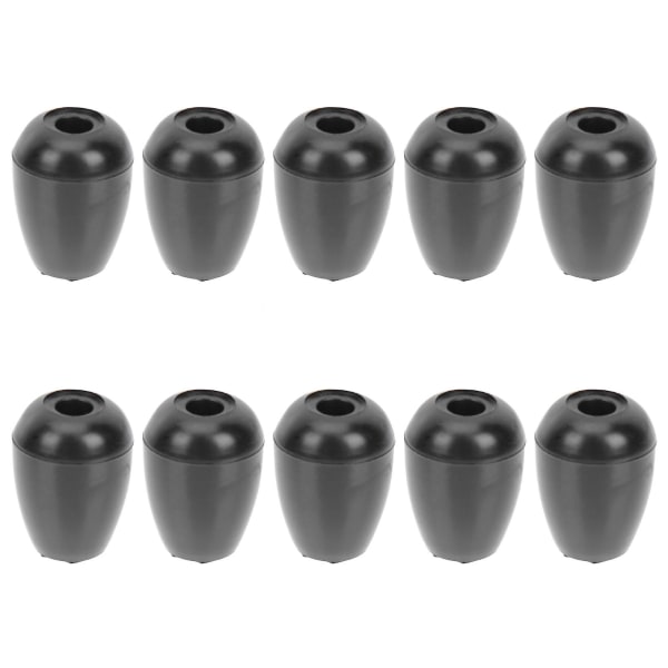 10 par universal stetoskop ørepropper utskiftbare silikon ørepropper {DB Black 1.4X0.9CM