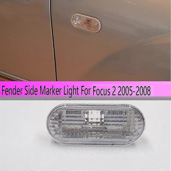 1 par hvide sidemarkeringslys blinklys 4M5A-13K309-AA til Focus 2 2005-2008 [DB]