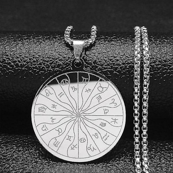Syv Ærkeengle Amulet Rustfrit Stål Halskæder Mænd Segl af Salomon Talisman Halskæde Beskyttelse Smykker Krave Hombre_lldxm Db G 50cm BOX SR