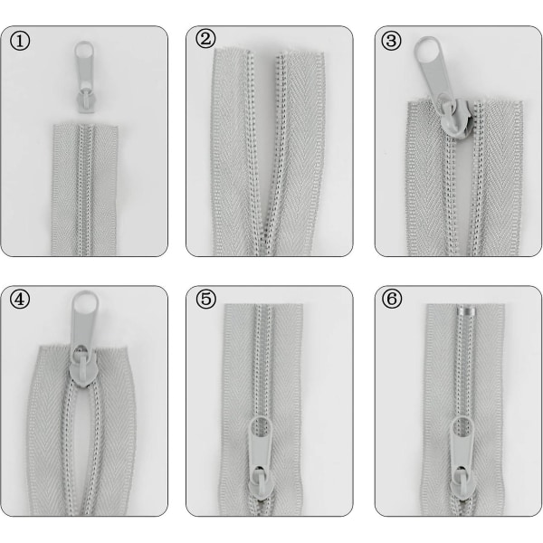 Kontinuerlig separerbar glidelåslukking for klær og ryggsekker (2 M)