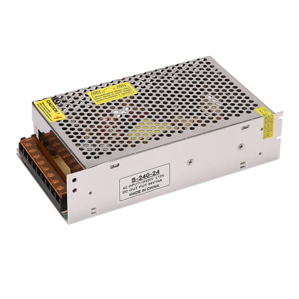 24V 10A LED-switch transformator strømforsyning adapter 250W LED-strip switch driver til CCTV industriel kontrol DB silver