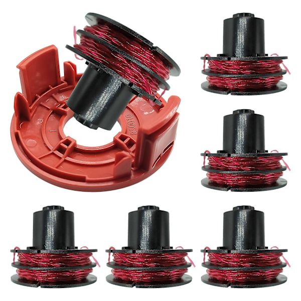 AL-KO GTE 350 / GTE 450 / GTE 550 -ruohotrimmereihin 6 siimapuolaa + 1 puolan suojus, 112966 DCQW [Db] Multicolor 6 Spool + 1 Spool Cap