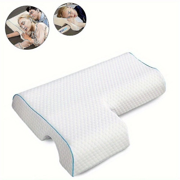 1 st. Bågad Kudde för Par med Långsamt Återhämtande Minnesskum - Anti-tryck Handkudde för db Left Arm