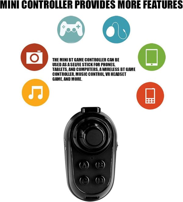 PC-spillkontroller - Trådløs Joystick Gamepad | ABS Elektrisk Enhetskontroller for TV, Datamaskin, Bærbar PC, Telefon, Nettbrett og Tilbehør, Kompa[DB]