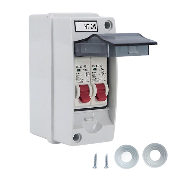 SG Ulkoilma Vesitiivis Jakelulaatikko Virtapiirin Katkaisija MCB C-tyyppi 2-tie AC 230V 400V C16+C20 db