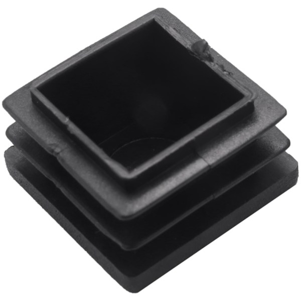 DB 100 stk. Plastik Firkantrørsindsatser Endepropper 20 mm x 20 mm Sort black