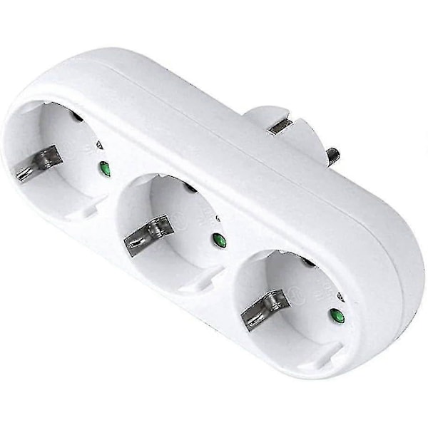 3-veis stikkontakt adapter, 3-veis multiplugg vegg- eller bordkontakt 16a/250v [DB]