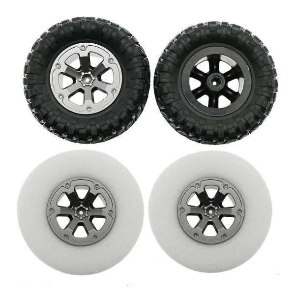 4 st 73 mm däck med skum för C14 C24 B24 B36 MN D90 MN99S FY003 FY004 RC biluppgradering [DB] As shown
