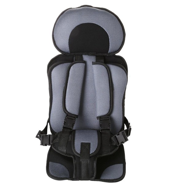 Bærbar baby-børn bilsikkerhedssæde bilstole til småbørn sædebetræk sele (grå)