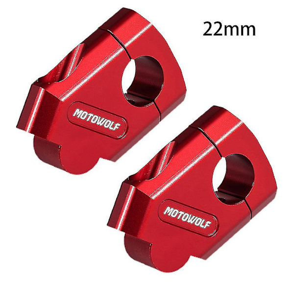 28mm 22mm Styrholder Klemme Motorcykel Styr Forhøjer Montering Til Honda- Holdbar db Red A