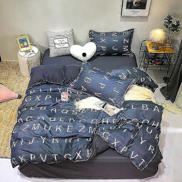 3/4 osainen Kawaii Snoopy -piirretty puuvillapeitto, lakanat ja tyynynpäällinen, anime, mukava ja pehmeä kodintekstiili, lahja [DB] 3piece set 150x200cm chaoliuzimu