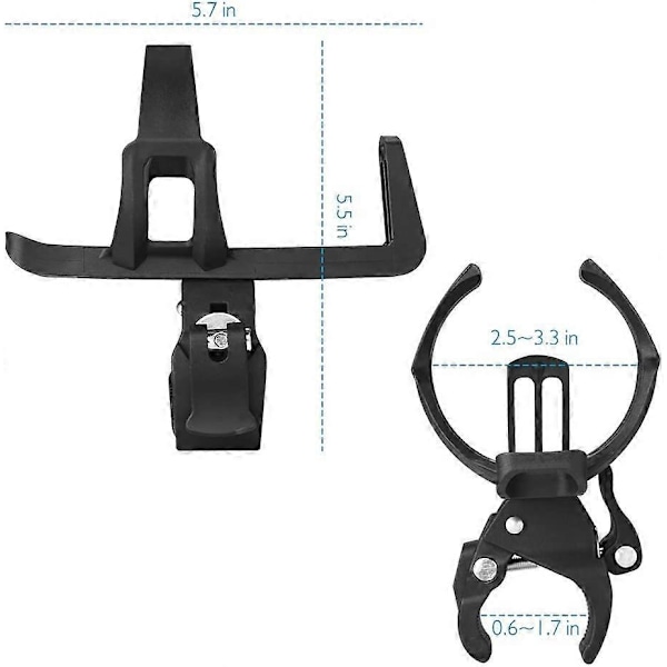 2-pak Cykel Flaskeholdere Uden Skruer, Universal Cykelkopholder, 360 Graders Roterende Cykel Flaskeholder, Cykel Trolley Walker Flaske db