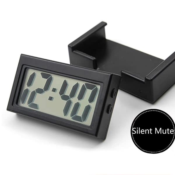 Automatisk Elektronisk Klocka Instrumentbräda Digital Display Klocka Självhäftande Mini Klocka [DB] Blue