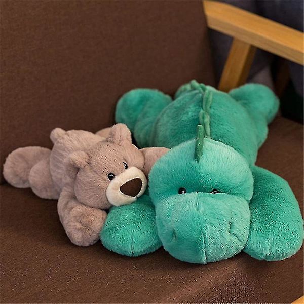 Viktad ångest dinosaurie plysch leksak kastkudde/söt dinosaurie gosedjur docka för pojkar flickor-utmärkt [DB] Green Dinosaur 30cm 11.8 inch