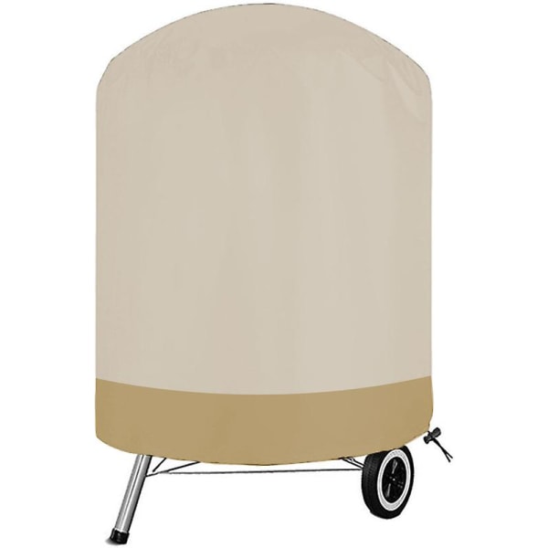 Pyöreä vedenpitävä BBQ ulkotakauunin cover Uunin cover Brazier cover grilli, beige ja kahvin väri [dB} 61*70cm