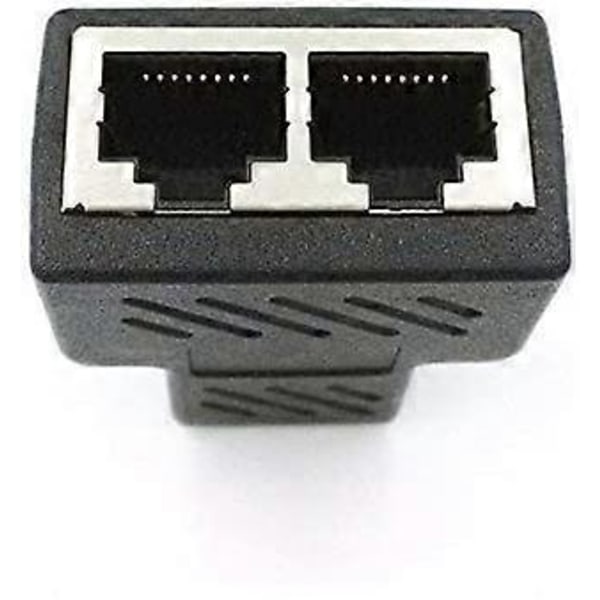 Ethernet 1 til 2 Splitter Adapter, Netværks Splitter Adapter, LAN Splitter 2 Hun til 2 Hun Porte CAT 5/CAT 6 Ethernet Forlænger Socket Co db
