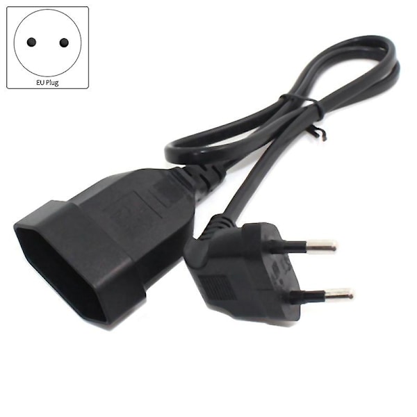 Europeisk 90 graders hane till hona förlängningskabel för PC Dator PDU (0.3M) [db] black