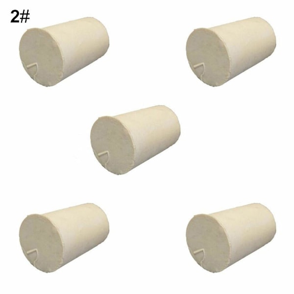 5 st Gummistopper Proppar Pluggar Laboratorieflaska Rör Tätat Lock Korkar db 2# 21x15x26mm