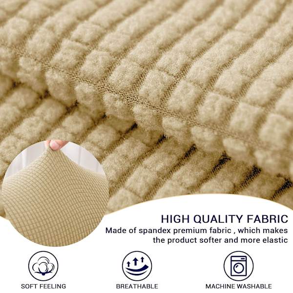 2 kpl joustavat käsinojasuojat Spandex-käsinojasuojat tuoleille Sohva Nojatuoli Huput Leposohvalle [DB] Beige