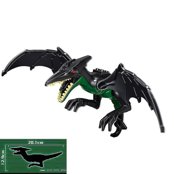 1 st Jurassic Big Size Dinosaur Building Blocks T-rex Quetzalcoatlus Baryonyx Actionfigurer för barns leksaker presenter Db Pterosaur A