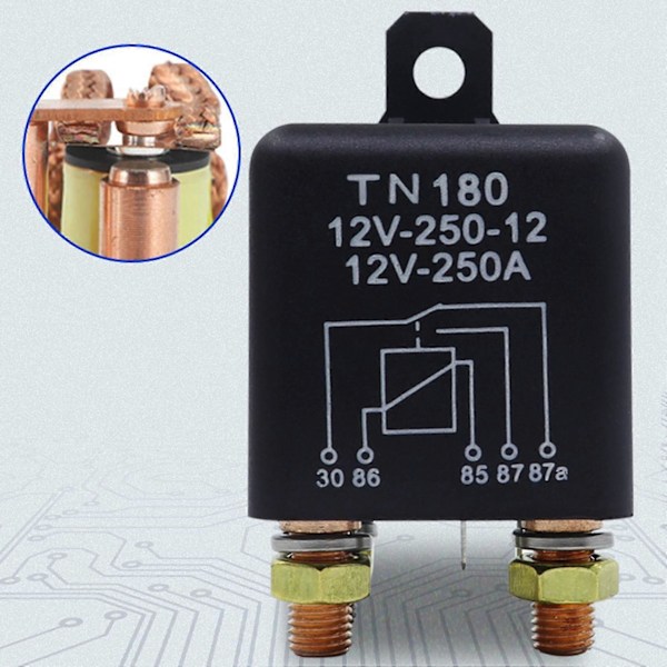Auton rele 12v 24v 250a jatkuva tyyppi korkea moottoripyörän akun ohjauskytkin terminaali auto r [DB]