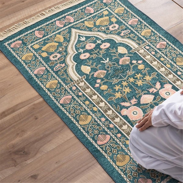 Tilbedelsest teppe Kneeling Matte Tilbedelse Teppe Tilbedelse Matte Bønn Gulvmatte Tilbedelse Kneel Teppe Grønn [DB] Green
