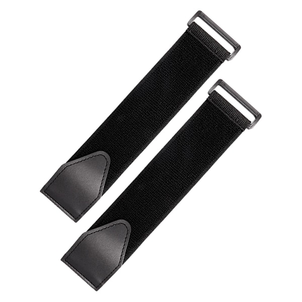 1 Par Pedalband för Motionscykel, Elliptisk Tränare, Multifunktionella Fotpedalband för Roddmaskin [DB] Black 50mmx610mm