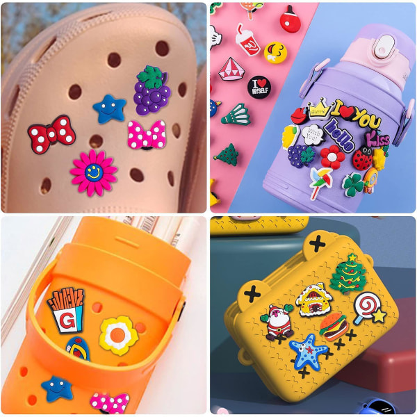 30-pack Clogs Sko Charm Hänge, Slumpmässig Söta Cartoon Stil Clogs Och Armband Dekoration Tillbehör, Skor Charms För Pojkar Och Flickor