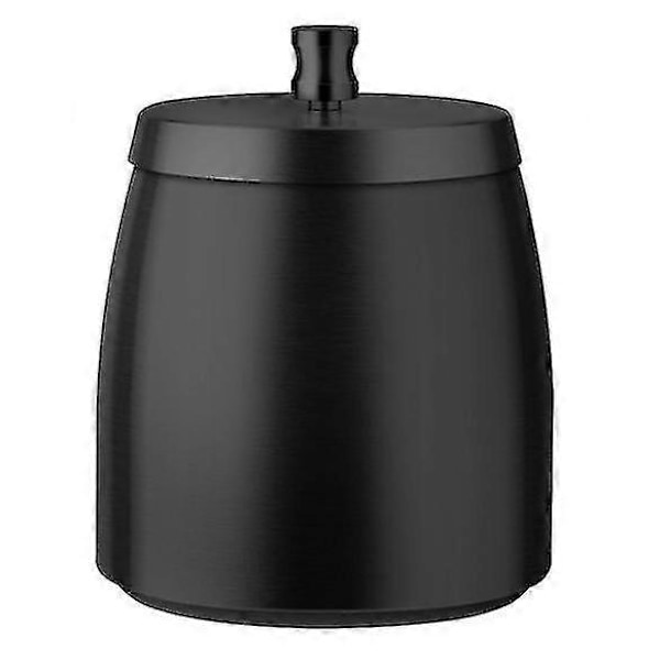 Askebeger i rustfritt stål for innendørs/utendørs med lokk, bordaskebeger [DB] Black