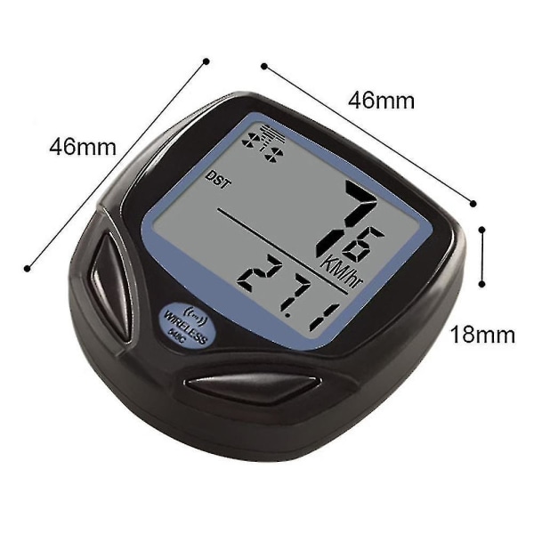 Cykelcomputer og trådløs cykelcomputer med LCD-display - funktioner