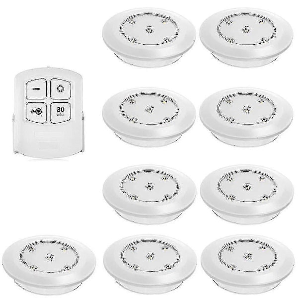 Led Trådløs Skablampe Med Fjernbetjening db Warm white 1 remote control 2 lamp
