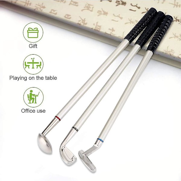 Golf Pen Golfkugler Sæt, Mini Desktop Golfkugle Pen Gave Golf Penne Sæt, Mini Golf Penne Og Flag Gaveæske Stationery Dekorationer Til Golfspillere Fa