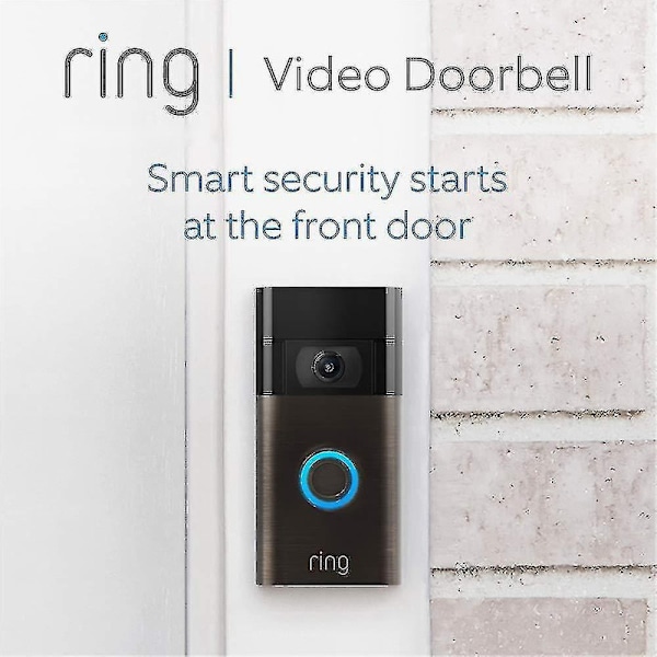 Ring Video Dørklokke (2. generation) | Trådløs videodørklokke-sikkerhedskamera med 720p HD-video, batteri-db V5 black Ding Dong Machine